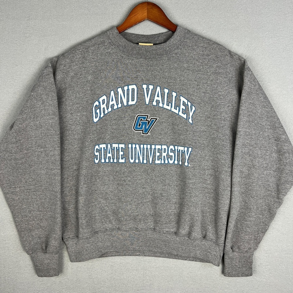 VTG Grand Valley‎ State University Sweatshirt Mens XL Gray GVSU Pullover Y2K USA